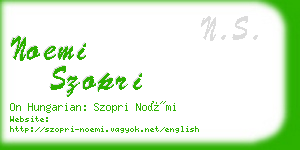 noemi szopri business card